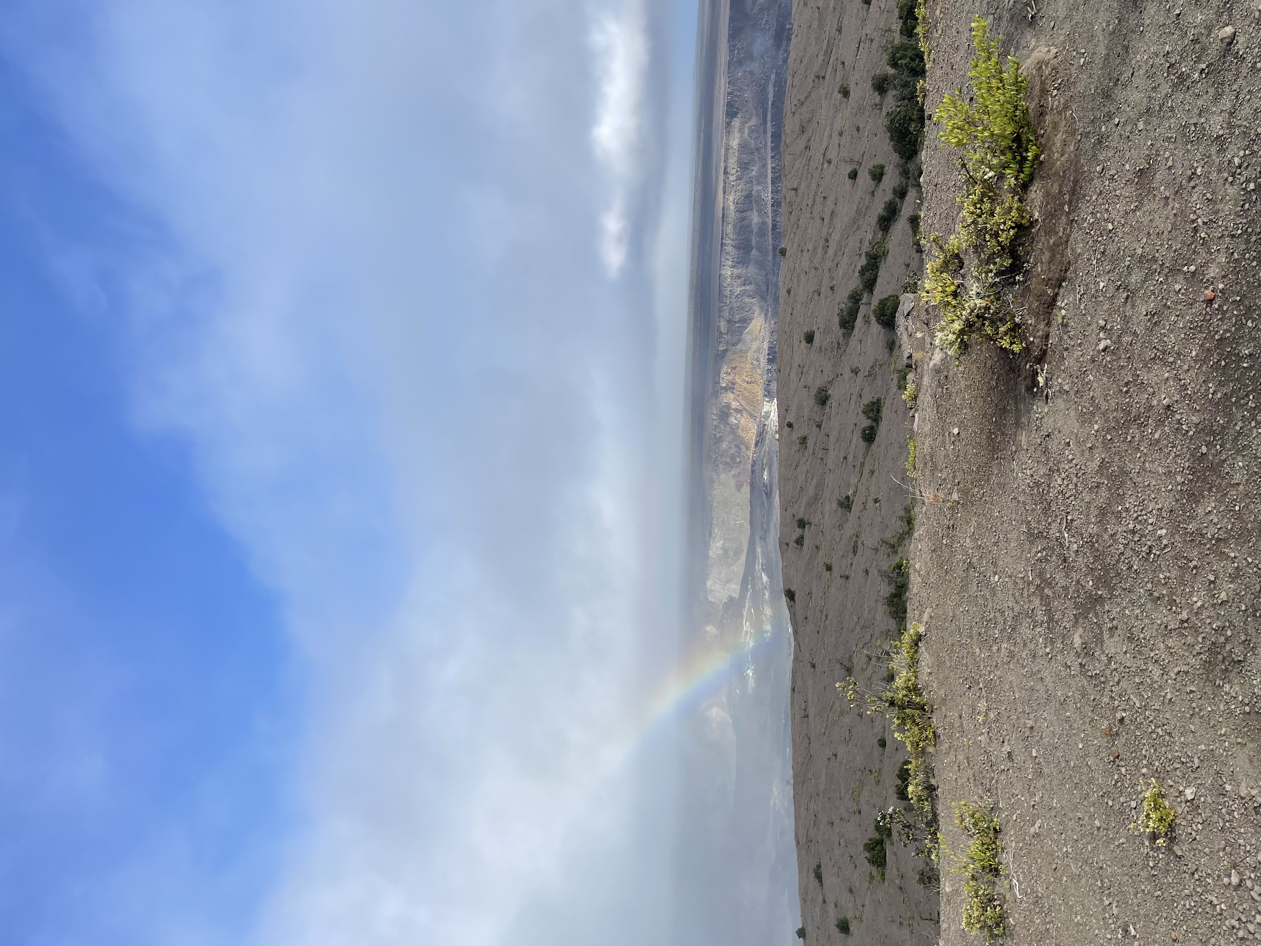 Kīlauea Iki crater trail descending into a former lava lake